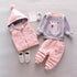Winter plus velvet padded sweater three-piece set